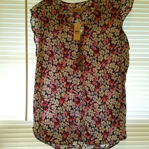 LOFT FLORAL TOP NWT
